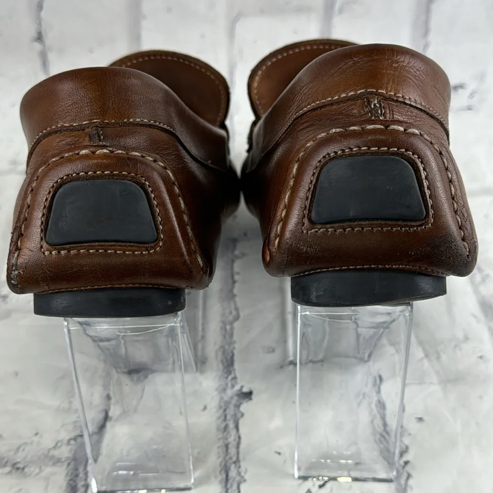 Ugo Bacci Leather Driving Moccasins Penny Loafer Style Slip Ons